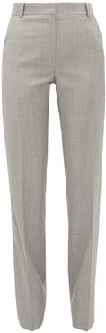 Elite High-rise Wool Trousers - Womens - Grey
