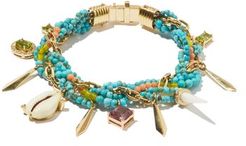 Diamond, Amethyst & 18kt Gold Bracelet - Womens - Blue