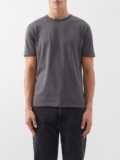 Pima Cotton-jersey T-shirt - Mens - Dark Grey