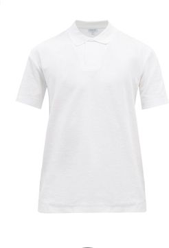 Organic Cotton-terry Polo Shirt - Mens - White
