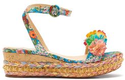 Ariellasevillana 60 Studded Satin Flatform Sandals - Womens - Multi