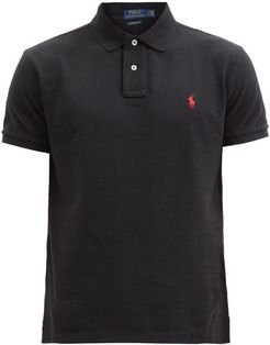 Custom Slim-fit Cotton-piqué Polo Shirt - Mens - Black