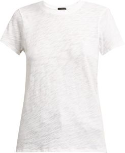 Round-neck Cotton Slub-jersey T-shirt - Womens - White