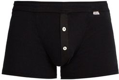 Karl-heinz Cotton Boxer Shorts - Mens - Black