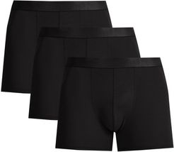 Pack Of Three Jersey Boxer Briefs - Mens - Black