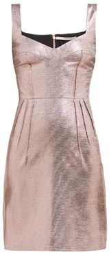 Judita Lamé Mini Dress - Womens - Pink