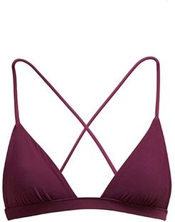 Pretty Girl Triangle Bikini Top - Womens - Burgundy