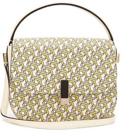 Iside Xy-print Leather Cross-body Bag - Womens - Yellow Multi