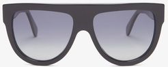 Shadow D-frame Acetate Sunglasses - Womens - Black