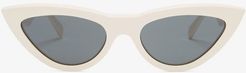 Cat-eye Acetate Sunglasses - Womens - Cream