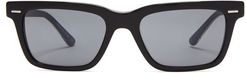 X Oliver Peoples Rectangular Acetate Sunglasses - Womens - Black