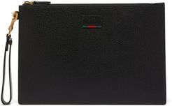 Agore Grained-leather Pouch - Mens - Black