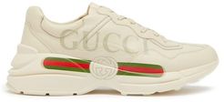 Rhyton Logo-print Leather Trainers - Mens - White Multi