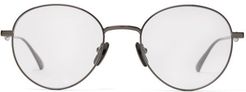 Round-frame Metal Glasses - Mens - Grey