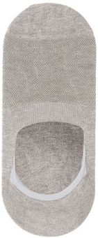 Footlet Cotton-blend Socks - Mens - Grey