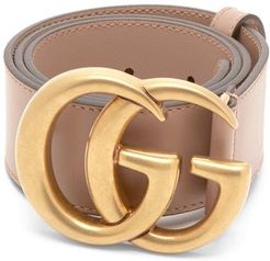 GG-logo Leather Belt - Womens - Pink
