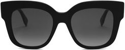 Oversized Cat-eye Acetate Sunglasses - Womens - Black