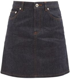 Jupe Standard Raw-denim Mini Skirt - Womens - Indigo