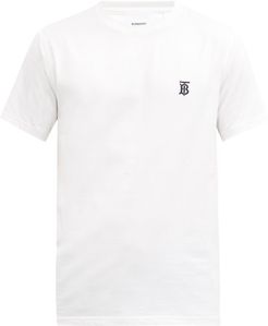 Parker Logo-embroidered Cotton-blend T-shirt - Mens - White