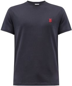 Logo-embroidered Cotton T-shirt - Mens - Navy