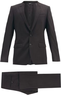 Martini-fit Virgin-wool Twill Two-piece Suit - Mens - Black