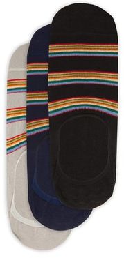 Pack Of Three Signature Stripe Cotton-blend Socks - Mens - Multi