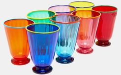 X Salviati Set Of Eight Glasses - Multi