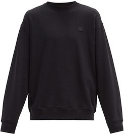 Forba Face-appliqué Cotton-jersey Sweatshirt - Mens - Black
