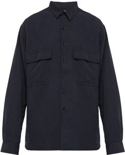 Drapey Shirt - Mens - Navy