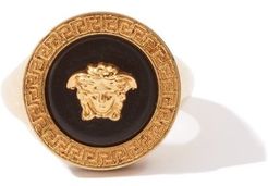 Medusa-logo Signet Ring - Mens - Gold