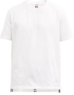 Back-stripe Cotton-piqué T-shirt - Mens - White