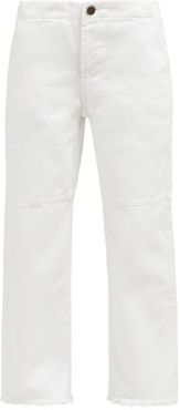 Panelled Wide-leg Jeans - Womens - White