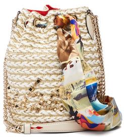 Marie Jane Woven Jute Bucket Bag - Womens - Beige Multi