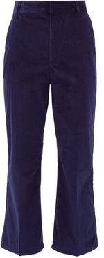 Adler Stretch-cotton Corduroy Kick-flare Trousers - Womens - Blue