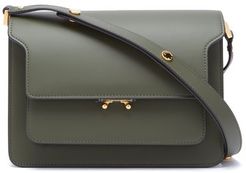 Trunk Medium Leather Shoulder Bag - Womens - Dark Green