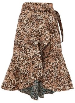 Cynical Attitude Leopard-jacquard Wrap Skirt - Womens - Leopard