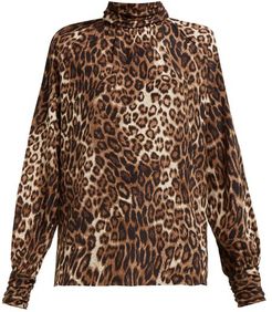 Alana Leopard-print Silk Shirt - Womens - Leopard