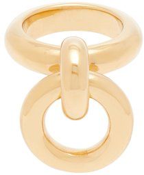 Hoop-charm Gold-plated Sterling Silver Ring - Womens - Gold