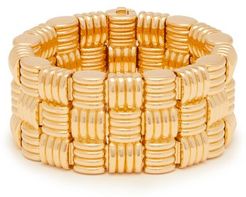 Intrecciato-woven Gold-plated Cuff - Womens - Gold