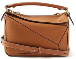 Puzzle Small Grained-leather Cross-body Bag - Womens - Tan