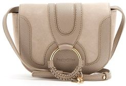 Hana Mini Suede And Leather Cross-body Bag - Womens - Grey