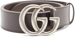 GG Leather Belt - Mens - Brown