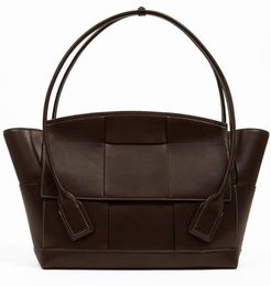 The Arco Large Intrecciato Leather Bag - Womens - Brown
