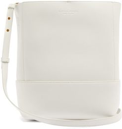 Logo-debossed Leather Bucket Bag - Womens - White