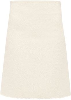 A-line Bouclé Skirt - Womens - Ivory