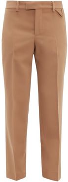 Wool Straight-leg Trousers - Womens - Camel