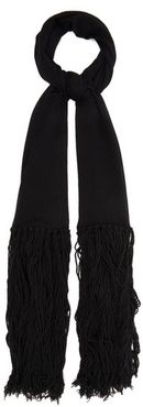 Tasselled Cashmere And Wool-blend Scarf - Womens - Black