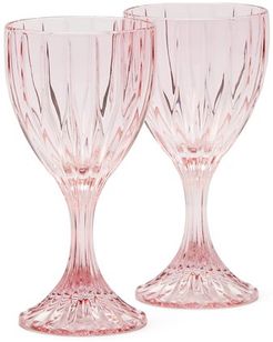 Set Of Two Prestige Wine Glasses - Pink