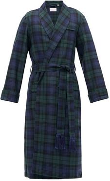 Black Watch Tartan-wool Robe - Mens - Green