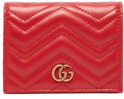 GG Marmont Quilted-leather Wallet - Womens - Red